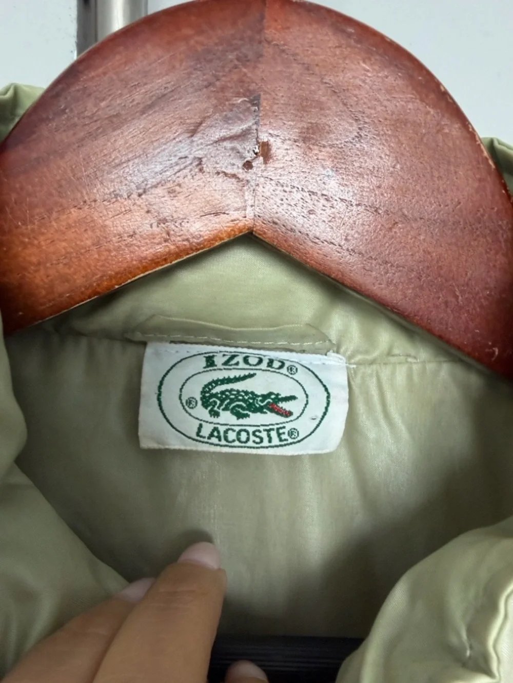 VINTAGE IZOD LACOSTE WINDBREAKER BOMBER JACKET BEIGE MEN’S MEDIUM